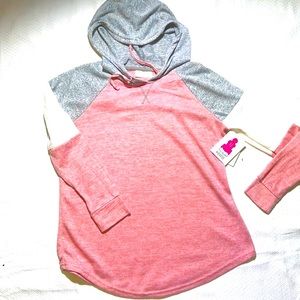 NWT Ladies Pink & Grey Hoodie